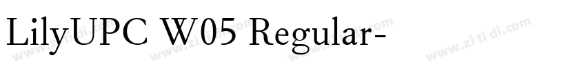 LilyUPC W05 Regular字体转换